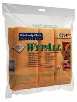 Салфетка из микрофибры полировочная Wypall Microfibre Cloth, 1-сл, 40*40см, желтая, 6шт/упак
