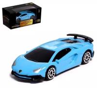 Машина металлическая LAMBORGHINI AVENTADOR LP750-4 SV, 1:64, цвет голубой