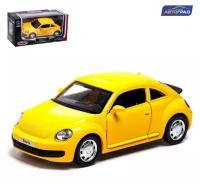 Модель металлическая Volkswagen Beetle, жёлтый, масштаб 1:38