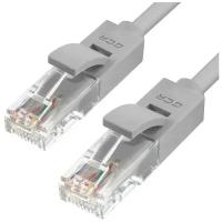 Патч-корд UTP cat.5e 1 Гбит/с RJ45 LAN CCA компьютерный кабель для интернета (GCR-LNC500) серый 1.0м