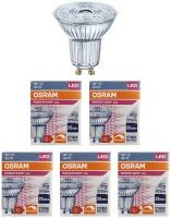 Лампа Светодиодная OSRAM 8.3W=80W 220V Софит PARATHOM GU10 PAR16 575Лм Диммируемая угол 36° 2700К Ra≥90 Теплый белый свет, уп. 5шт