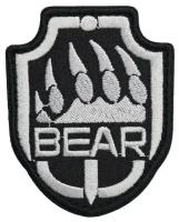 "BEAR лапа" Шеврон (нашивка, патч, аппликация, заплатка) на липучке Velcro