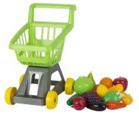 Тележка для супермаркета с фруктами и овощами, цвета микс
