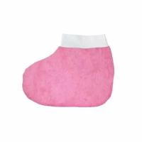 Носки для парафинотерапии махровые с манжетой розовые Jessnail