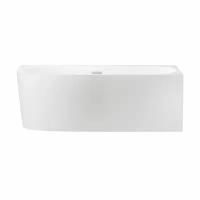Пристенная угловая ванна акриловая 160 х 75 см с каркасом и экраном Wellsee Belle Spa 2.0 235803003 в наборе 4 в 1: ассиметричная ванна белый глянец (правый разворот), каркас, экран, слив-перелив