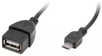 Дата кабель (RITMIX RCC-010 OTG кабель, MicroUSB-USB-AF, 0,1m, медный)