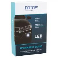 Светодиодные лампы Mtf Light, серия DYNAMIC BLUE LED H8/H11/H16, 5500K, комплект