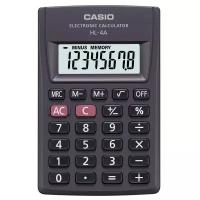 Калькулятор CASIO карман. HL-4А 8 разряд, крупн. диспл. батарей 2 шт