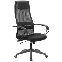 Кресло офисное Brabix Premium Stalker Ex-608 Pl, ткань-сетка/кожзам, черное, 532090