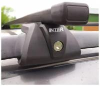 Багажник на рейлинги Inter Titan для Lifan X60 / Лифан Х60 2015-2016 с замками, прямоугольные дуги 120