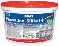 Фасадная силикатная краска Пуфас FASSADEN-SILIKAT основа D немороз.10л 14,7кг ФС тов-163653