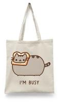 Сумка-шоппер СувенирShop Персонаж "Pusheen Cat / Кот Пушин" Бежевая