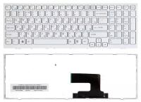 Клавиатура для ноутбука Sony Vaio PCG-71911V белая с рамкой