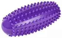 Массажер-ролик резиновый надувной, цилиндр выпуклый, фиолетовый