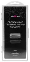 Прозрачные гелевые типсы Nail Best. Квадрат (240 шт. в упаковке)