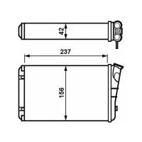 Радиатор печки Nrf 54238 для Opel Omega
