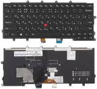 Клавиатура для ноутбука Lenovo Thinkpad X250 черная с рамкой, с подсветкой, со стиком