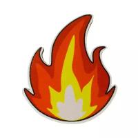 Значок деревянный Огонь. Fire Pin