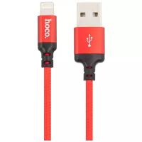 USB кабель HOCO X14 Times Speed Lightning Charging Cable (L=1M) (черный с красным)