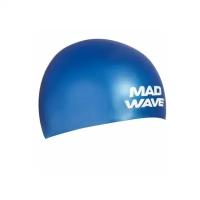 Шапочка для плавания Mad Wave Soft Fina Approved blue размер L