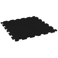 Универсальное промышленное напольное резиновое покрытие «Puzzle», размер 1000х1000х12мм, чёрное
