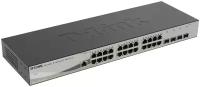 Коммутатор D-Link DGS-1210-28/ME, управляемый, количество портов: 24x1 Гбит/с (DGS-1210-28/ME/A2B)