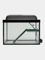 Аквариум-черепашник, с крышкой, 12 литров, черепашатник, террариум, аквариум для черепах