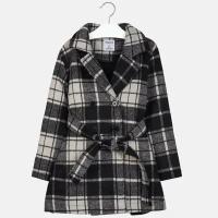 Пальто Mayoral для девочек, размер 140 (10 лет), цвет черный