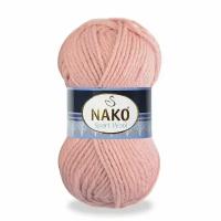 Пряжа Sport wool Nako, свет.пудра - 2406, 25% шерсть, 75% премиум акрил, 5 мотков, 100 г., 120 м