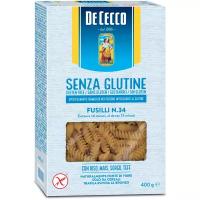 Макаронные изделия De Cecco, фузилли №34 (FUSILLI SENZA GLUTINE), 400 г