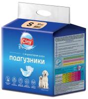 Cliny Подгузники для собак и кошек CLINY 10 шт размер S 3-6 кг