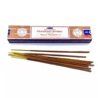 Благовоние Satya Nag Champa Fragrant Myrrh (Аромат мирры) 15г., 12 палочек