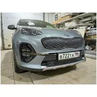 Утеплитель решетки радиатора зимний для Kia Sportage 2020 с рисунком соты(комплект 2шт)