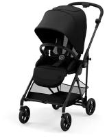 Прогулочная коляска Cybex Melio Carbon, deep black, цвет шасси: черный