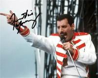 Автограф Фредди Меркьюри - Автограф Freddie Mercury Queen Rock Star - Фото с автографом, Подписанная фотография, Автограф знаменитости, Подарок, Автограмма, Размер 20х25 см