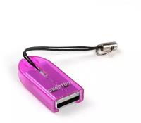 Картридер Smartbuy 710, USB 2.0 - MicroSD, фиолетовый