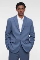 Пиджак мужской Befree Пиджак прямой однобортный из костюмной ткани 2329551602-47-XL темно-синий размер XL