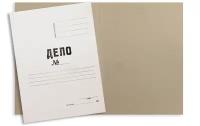Комус Папка-обложка Дело, А4, 380 г/м2, мелованная, 10 штук, белый