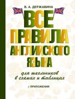 Державина В. А. Все правила английского языка для школьников в схемах и таблицах. Словарь школьный новый