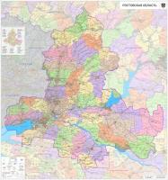 настенная карта Ростовской области 150 х 140 см (на баннере)