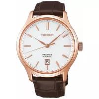 Наручные часы SEIKO Presage SRPD42J1, золотой, белый