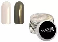 Втирка для дизайна ногтей Vogue Nails жемчужный пигмент для декора маникюра, золото, 0,5 г