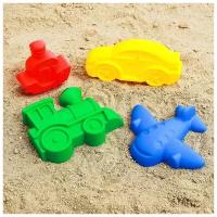 Набор для игры в песке №68, 4 формочки для песка, цвета микс