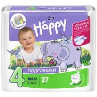 Подгузники Bella Baby Happy Bella (Бэлла) Baby "Happy Maxi" (8-18 кг) 27 шт