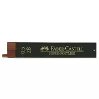 Грифели для механических карандашей Faber-Castell "Super-Polymer", 12 шт, 0,5 мм, 2B 120502