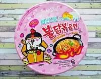 Лапша быстрого приготовления Samyang Hot Chicken острая курица и крем карбонара(Корея), 1 чашка по 105 гр