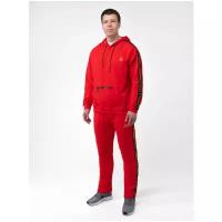 Костюм Великоросс, олимпийка, худи и брюки, силуэт прямой, размер 62, красный