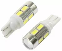 Автолампа светодиодная Cartage, T10 W5W, 12 В, 10 SMD-5630, набор 2 шт (1шт.)