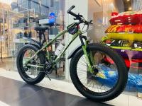 Fatbike Горный велосипед Фэтбайк GROM, 26*4.0 дюймов / взрослый, мужской и женский для прогулки / скоростной, спортивный велик для подростков зеленый