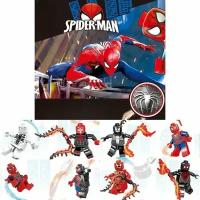 9858 Конструктор minifigures Super Heroes Marvel Spider Man, минифигурки Супергероев Марвел Человек-паук 8 шт